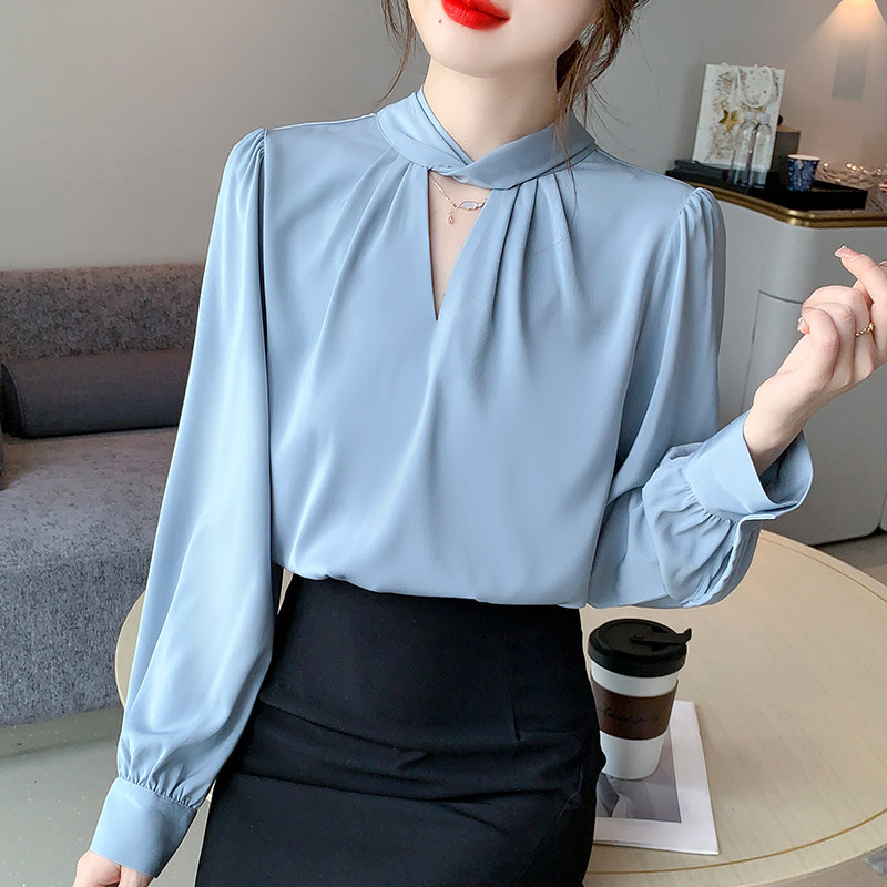 春装新款韩版百搭日常通勤早八女孩长袖打底衬衫女上衣女,女装/女士精品,时尚防晒服,淘宝优惠券,粉丝福利购,淘宝优惠卷