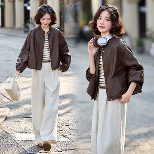 皮衣2026新款今年流行爆款春装巨好看皮褂子皮夹克外套海宁二八月