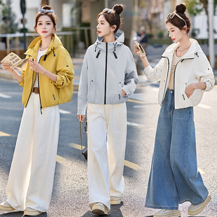 休闲外套女款爆款2026新款春秋褂子上衣韩版时尚外套百搭巨好看