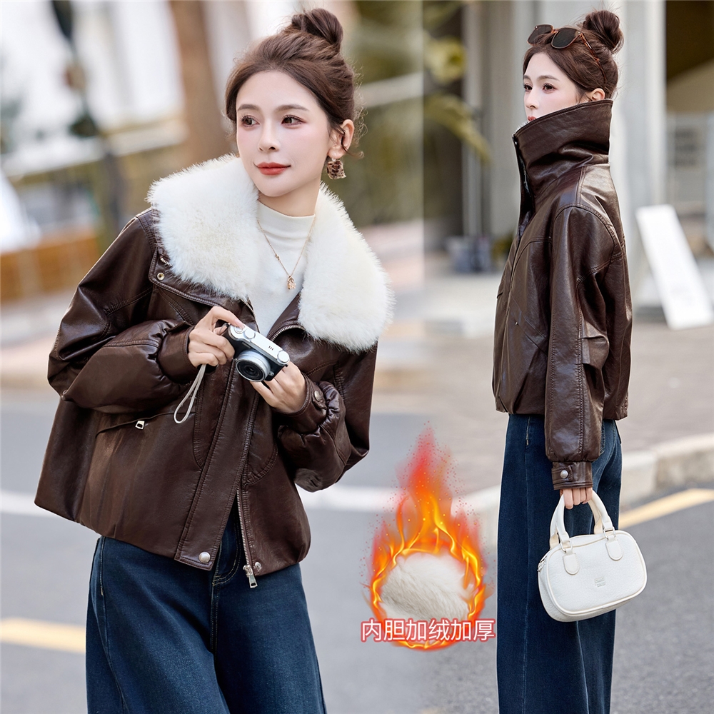 皮衣外套女2025新款爆款洋气