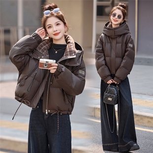 加厚版 2026年新款 短款 女款 型好看嘉兴羽戒服白鸭绒 皮衣羽绒服冬季