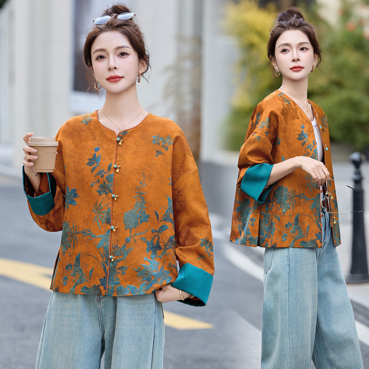 今年流行国风女装上衣春季漂亮外套妈妈女款春装2026新款大气端庄