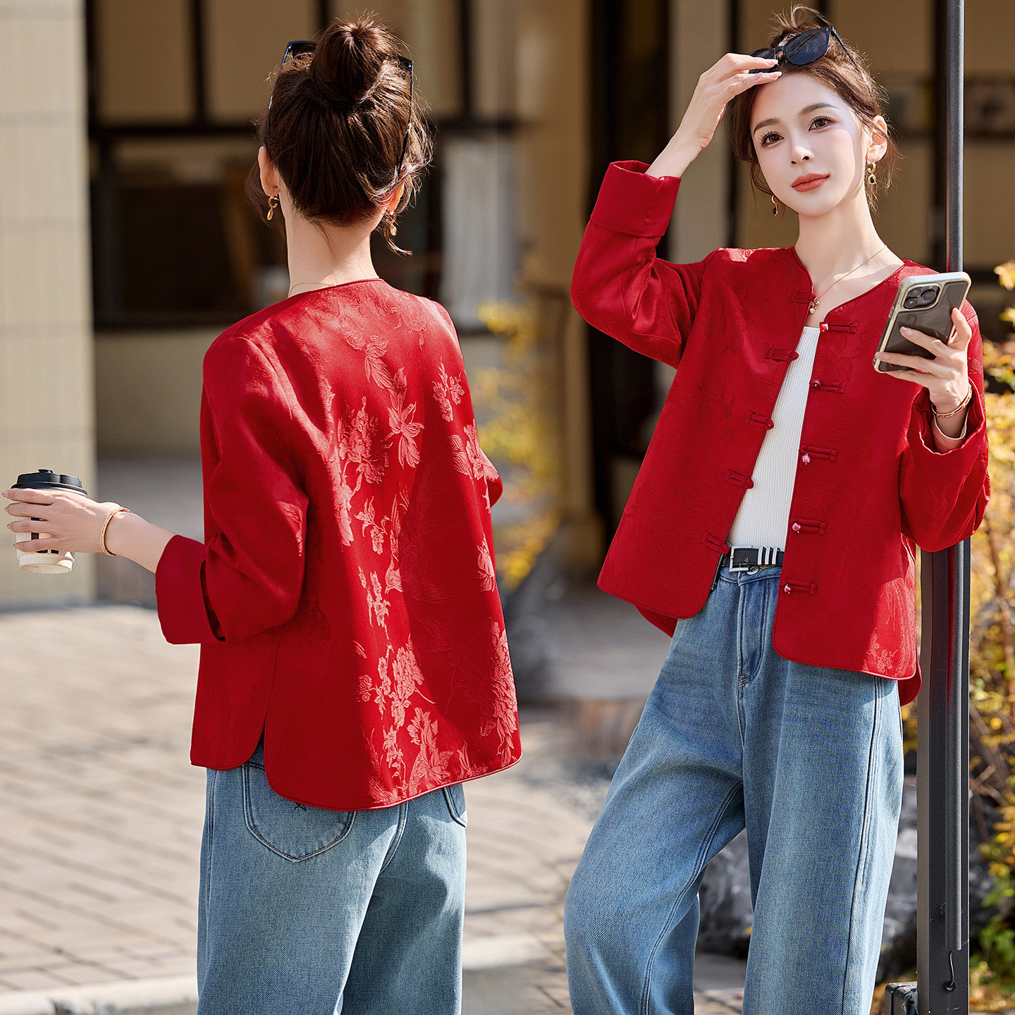 今年流行的国风女装上衣外套女款春装2026新款妈妈漂亮二八月精致