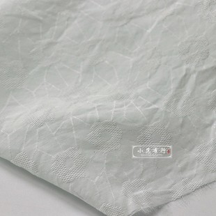 月白色暗纹锦棉提花布料 夏季薄款汉服褙子衬衫连衣裙旗袍面料