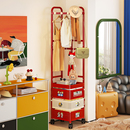 多巴胺转角衣帽架卧室可移动衣架落地床头柜一体挂衣架家用置物架