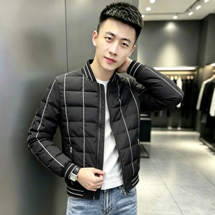 26新款男士棉服外套冬季潮牌痞帅修身棒球领修身棉袄男款高端上衣