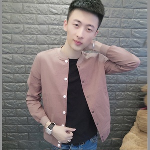 社会人外套修身立领男春秋潮男薄夹克精神小伙潮流帅气网红外套男