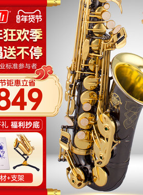 泰山 中音萨克斯TSAS-6600FA大喇叭口考级 成人专业演奏降e调乐器