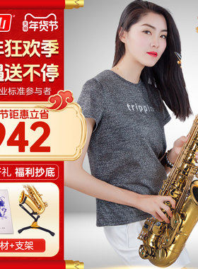 泰山中音萨克斯管乐器风TSAS-5000初学者入门考级演奏萨克斯降e调