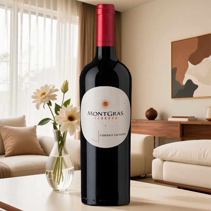 宴请红酒智利原瓶进口精品干红嘉斯山珍藏赤霞珠红葡萄酒750ml
