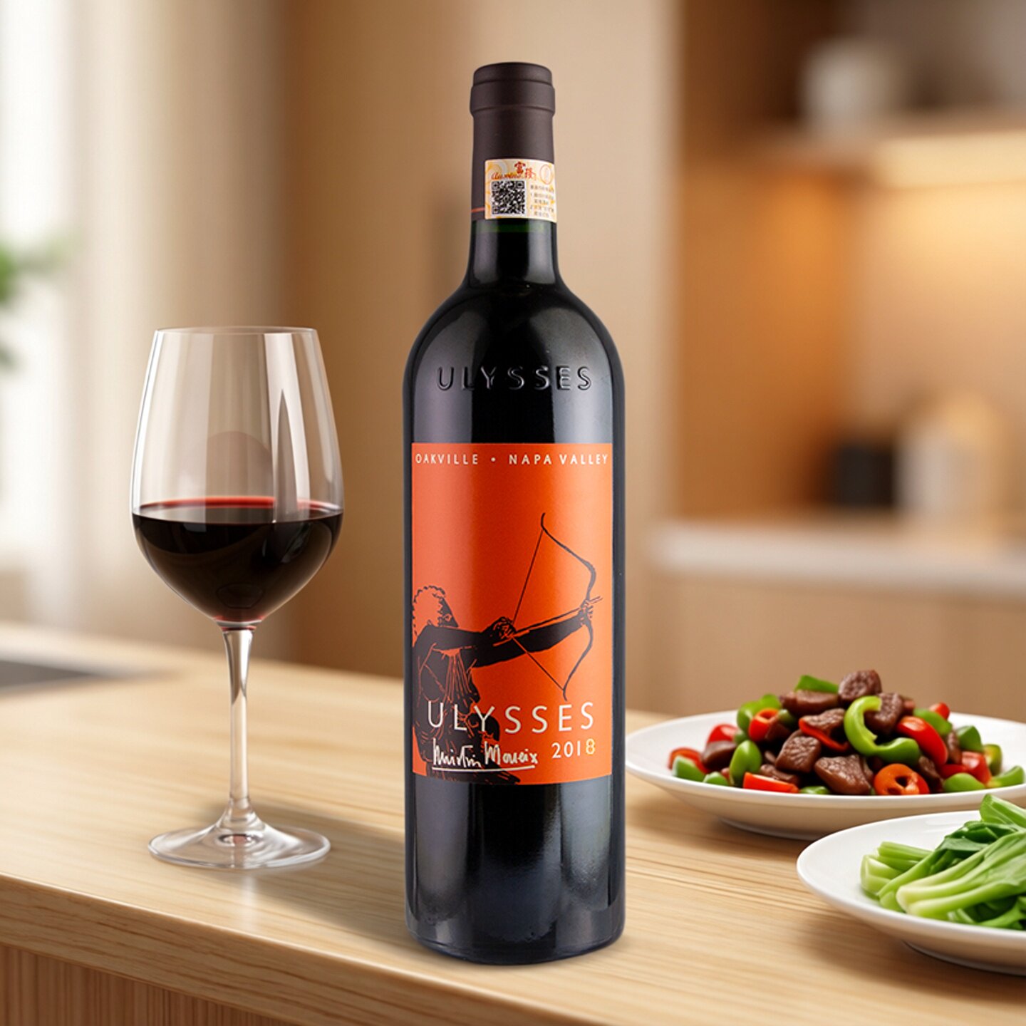 美国纳帕谷名庄Ulysses Vineyard富隆优尼斯红葡萄酒750ml 2018年
