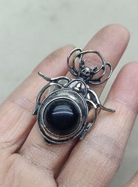 B13 满29元包邮  复古男士大号戒指有瑕疵