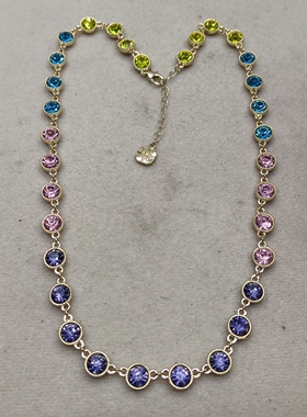 B12 满29元包邮  M打标玻璃钻项链