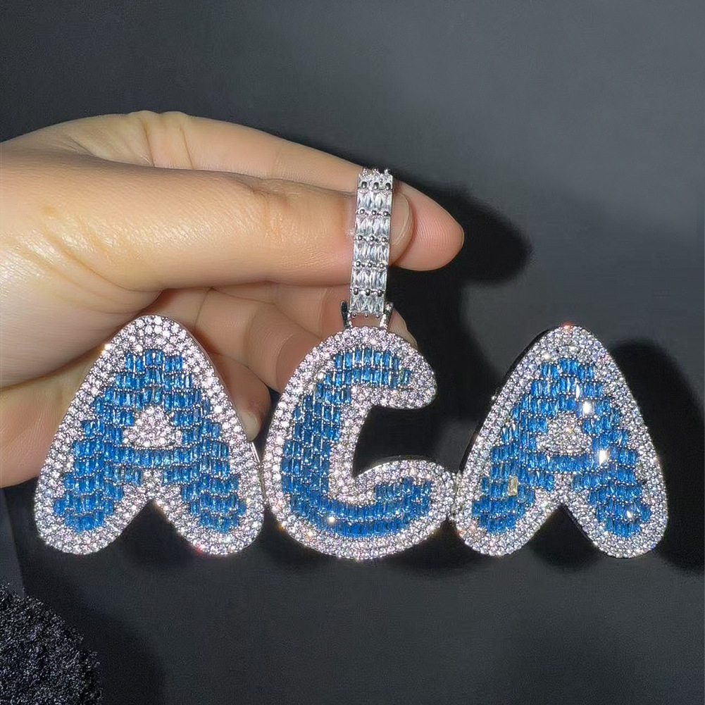 ICE BLING 定制DIY英文字母夸张吊坠项链 嘻哈个性市场HIPHOP潮流