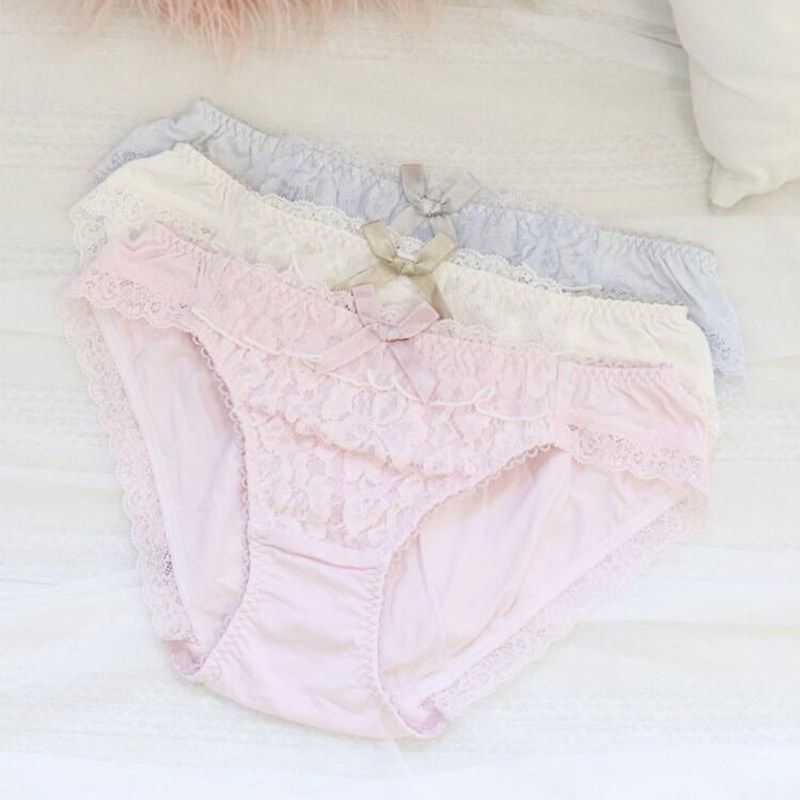 【买四免一】Risa Magli低腰内裤女士柔美蕾丝三角裤舒适透气956