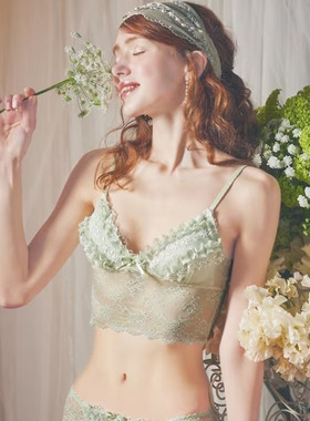 Risa Magli正品无钢圈文胸薄款性感少女士蕾丝刺绣法式三角杯711