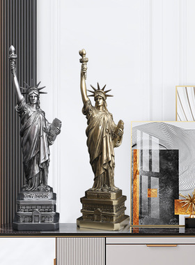 大号自由女神摆件客厅餐厅美式装饰人物雕塑桌面树脂雕像艺术品