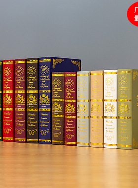 欧式美式烫金装饰仿真书假书柜书架书桌样板间摆件装饰品道具模型