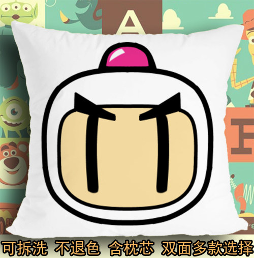 弹珠警察bombom弹珠人座垫坐垫软垫抱枕头毛绒靠垫子