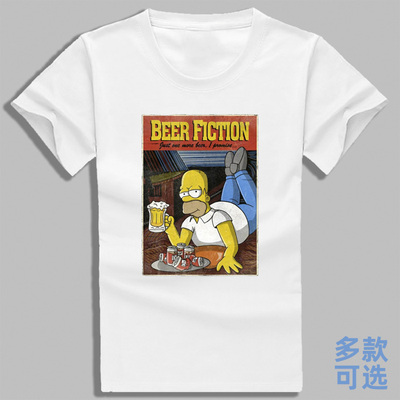 低俗小说昆汀塔伦蒂诺乌玛瑟曼PulpFiction全纯棉短袖t恤衫上衣服