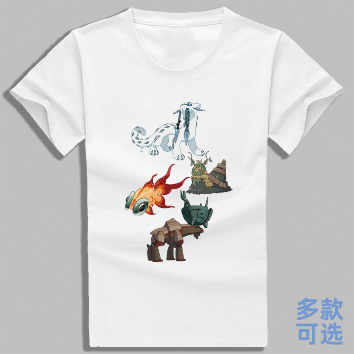 宝可梦朱紫灾祸之宝古简蜗古剑豹古鼎鹿古玉鱼纯棉短袖t恤衫衣服