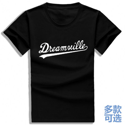 欧美嘻哈摇滚风格说唱dreamville半袖T恤短袖男女上衣服