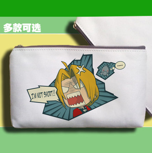 钢之炼金术师钢炼爱德华小豆丁手拿帆布笔袋手机包手拿收纳袋子