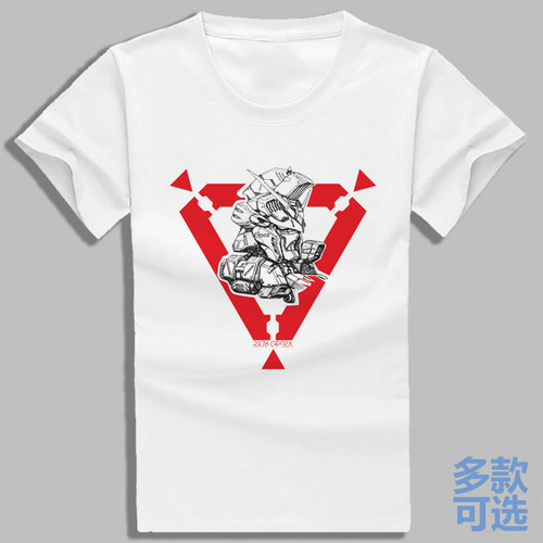 高达RX78 GP02A打底男女直筒宽松圆领全纯棉短袖t恤衫半袖上衣服