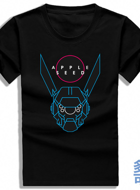 苹果核战记布里亚留斯机器人打底圆领全纯棉短袖t恤衫半袖上衣服