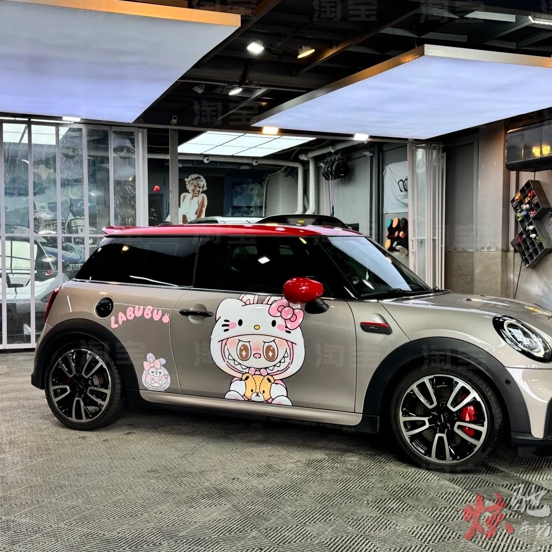 适用宝马MINI JCW F54车贴拉花COOPER F56 R60拉布布车身贴纸