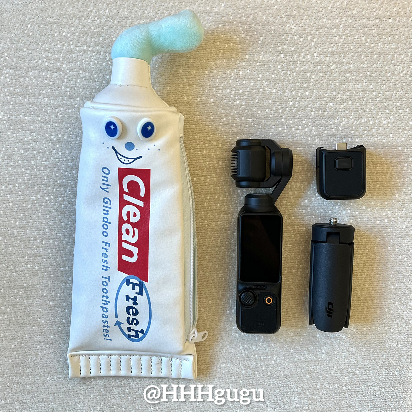 HHHgugu  简约ins牙膏大疆pocket3 标准版 四件套 ccd挂绳包包,3C数码配件,运动相机保护套/壳,淘宝优惠券,粉丝福利购,淘宝优惠卷