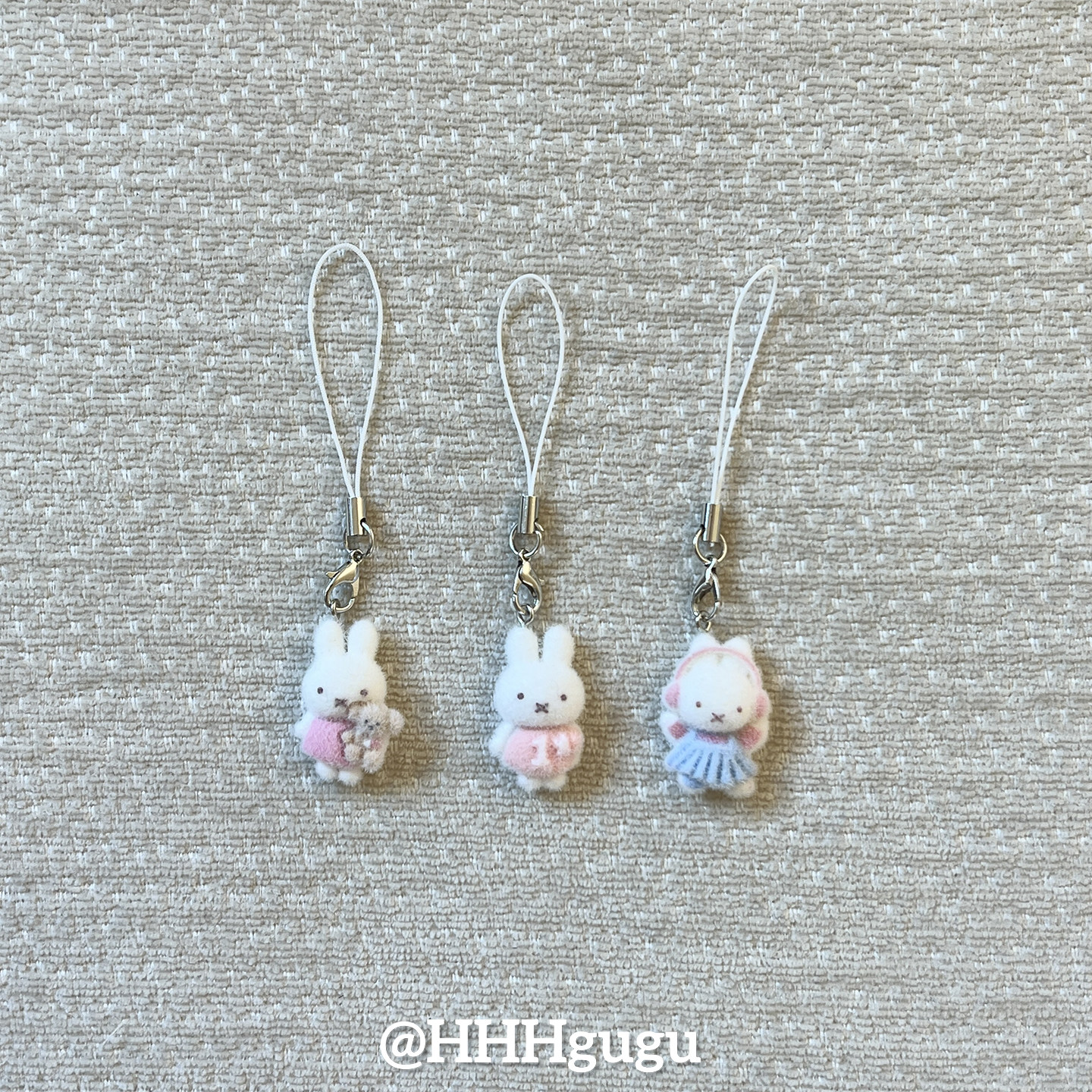 HHHgugu手机链条学生可爱耳机兔子ccd短挂绳包包手机链钥匙扣饰品