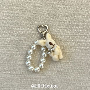 HHHgugu手机链条学生ins珍珠兔子ccd短挂绳包包手机链钥匙扣饰品