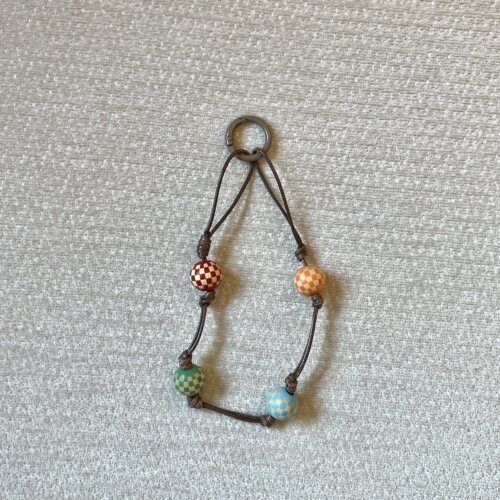 HHHgugu手机链条学生简约四色圆球ccd短挂绳包包手机链钥匙扣饰品