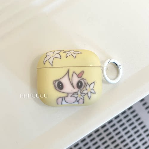 HHHgugu 日系可爱野有上秋女孩适用于AirPods3保护套AirPods第三代苹果airpods1/2代pro无线蓝牙耳机套保护壳