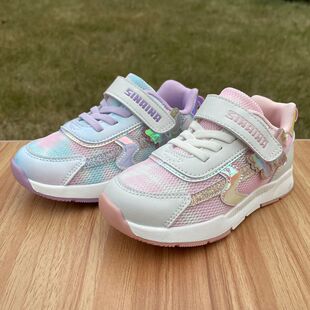 斯乃纳童鞋2023春新款SS313916女小童防滑单网布透气休闲运动单鞋