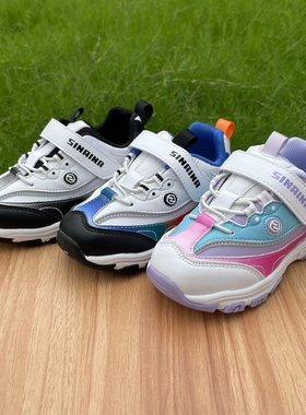 斯乃纳童鞋2023秋新款SS330308男女童防滑皮面儿童休闲跑步运动鞋