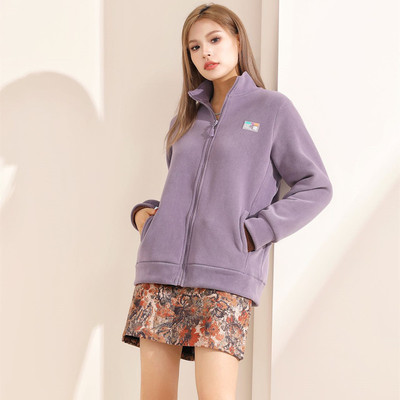 俏丽人休闲上衣羊毛绒绒保暖外套