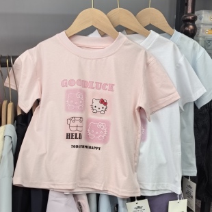 女童女宝宝休闲上衣中小童短袖 T恤春夏款 儿童短袖 2026新款