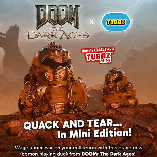 Tubbz小黄鸭DOOM Slayer毁灭战士游戏周边模型动漫手办玩具玩偶11