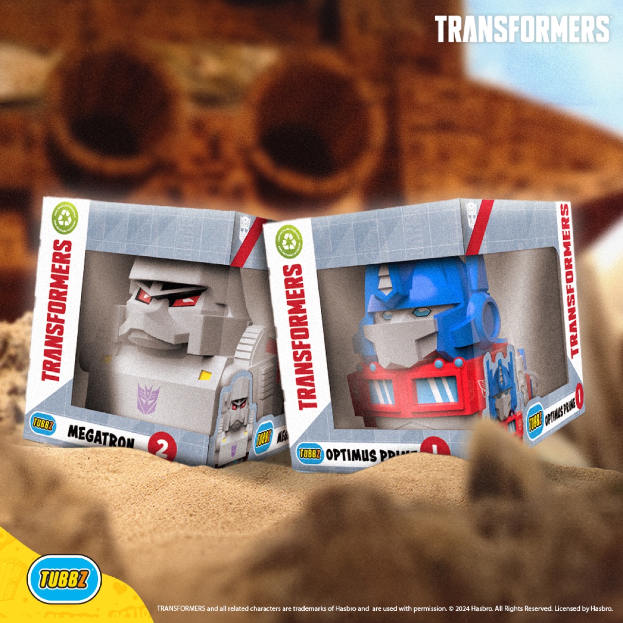 Tubbz Transformers变形金刚周边小黄鸭模型玩具手办公仔玩偶3