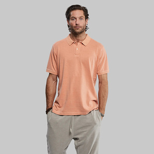 天然矿物染料棉麻透气弹性休闲T恤 POLO领短袖 Vollebak MINERAL