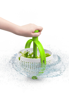 Dreamfarm Spina手动旋转折叠收纳水果蔬菜沥水器创意果篮沥水蓝