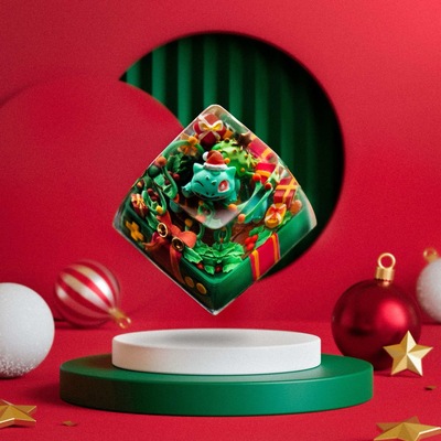 S-craft Bulbasaur妙蛙种子宝可梦口袋妖怪手工客制化卡通键帽