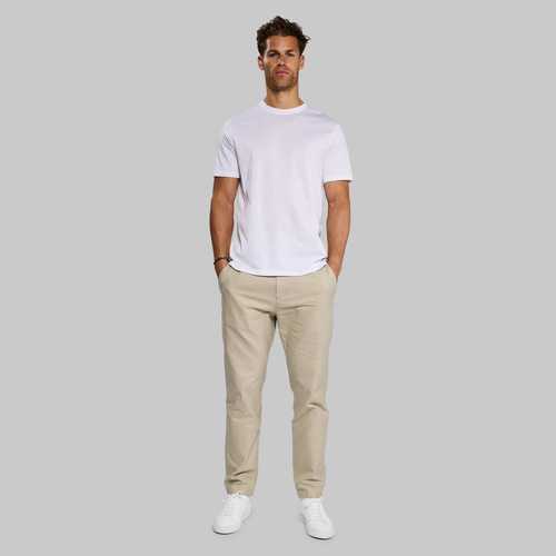 坚韧耐磨柔软斜纹棉修身奇诺裤子