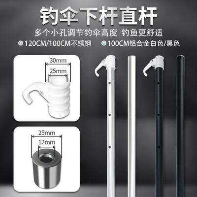 钓鱼伞下杆配件不锈钢伞杆螺母