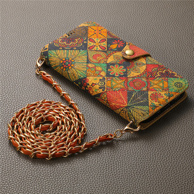 复古做旧民族风斜挎包软木面料