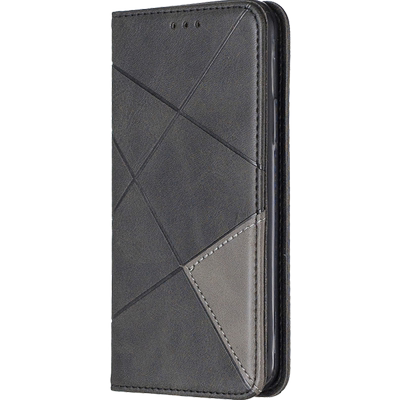 暗磁对吸棱形翻盖简约皮套