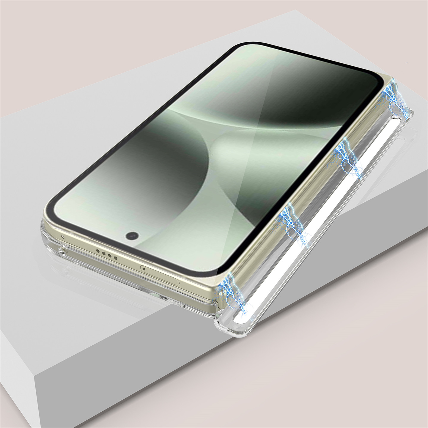 透明PC不会发黄硬胶磁吸铰链保护