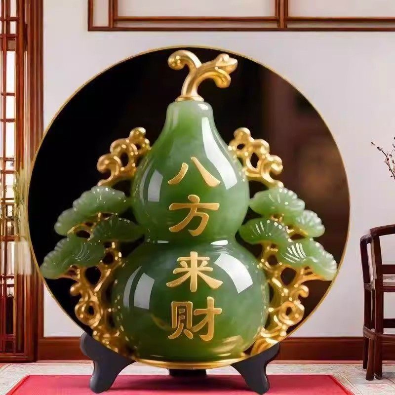 笨笨好物八方来财桌面摆件福禄葫芦客厅装饰品旺宅转运玄关画摆台